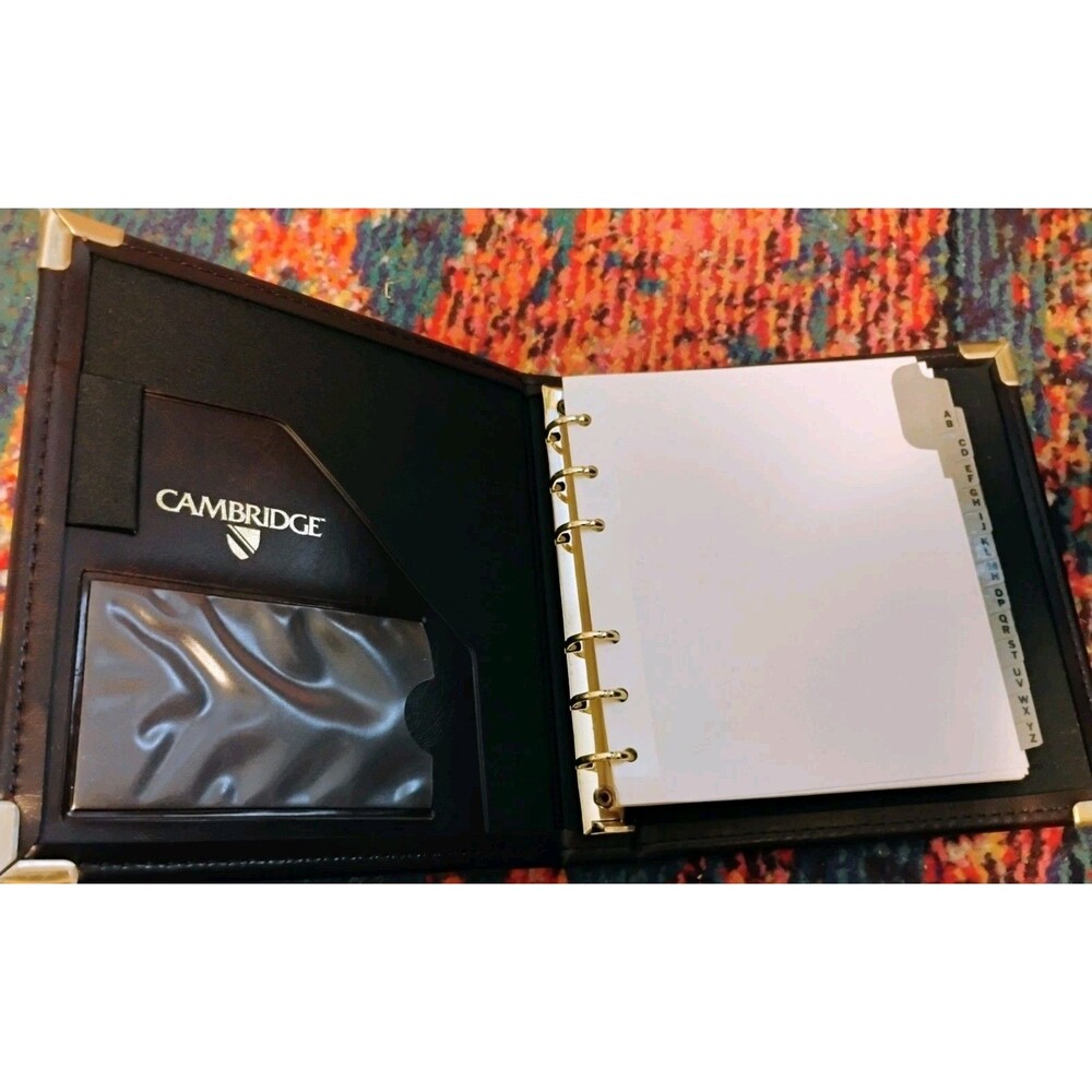 Vintage Mead Cambridge 6 Ring Personal Planner Binder Organizer Portfolio Unused